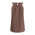 thumbnail image 3 of Hfyihgf Summer Halter Neck Tank Tops for Women Pleated Loose Fit Sleeveless Basic Tops Flowy Casual Vacation Cami Shirt Blouse(Brown,L), 3 of 4