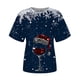 thumbnail image 2 of Gibobby Camiseta Navideña De La Mujer Camisetas de manga corta con cuello redondo y estampado lindo para mujer(Azul celeste,G), 2 of 3