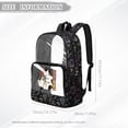 thumbnail image 7 of COEQINE Heavy Duty Clear Backpack for School 17 Inch Extra Large with Reinforced Shoulder Straps, Sturdy Fabric College Backpack for Travel Security Casual, Kawaii Cat Black, 7 of 7