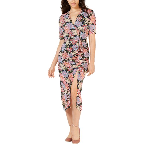 Vestido a media pierna con pliegues de Leyden para mujer multicolor pequeño Leyden 91049LMA-FLU