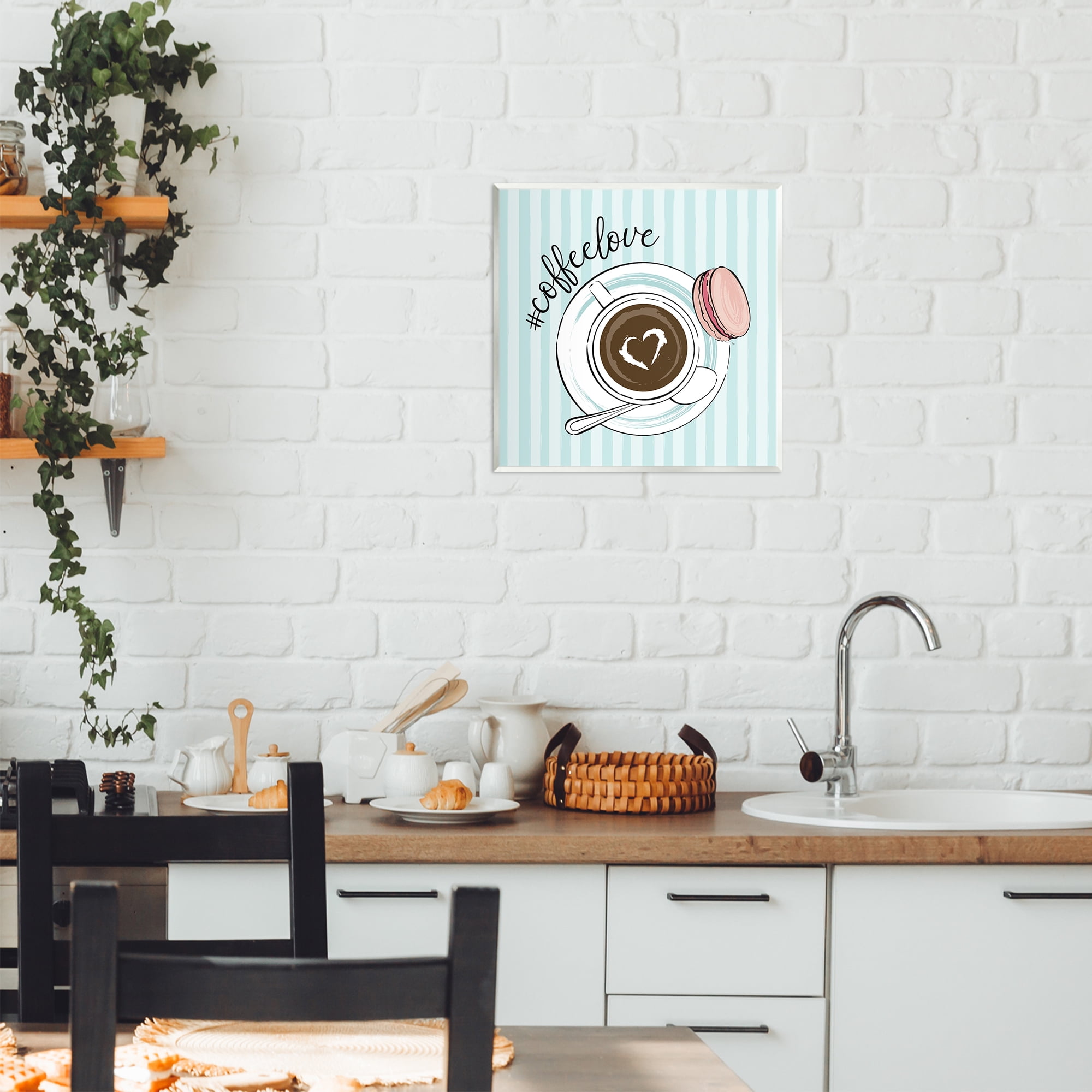 Stupell Industries Coffee Love Hashtag Wall Plaque Art, design by Martina Pavlova