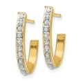 thumbnail image 2 of Diamond Fascination 14k  Diamond Dust/Accent Hoop Earrings, 2 of 4