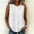 thumbnail image 6 of cocolona Womens Summer Basic Tank Tops Crew Neck Sleeveless Loose Shirts Trendy Casual Solid Color Blouses, 6 of 6