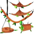 thumbnail image 2 of SPRING PARK 5Pcs/Set Hamster Warm Ropeway Hammock Hanging Cage Nest Bed House Toys Ferret Rat Squirrel Pet Bird, 2 of 7