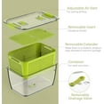 thumbnail image 4 of Luxear Fresh Keeper Green BPA-Free Adjustable Vent Food Storage Container (3 Count), 4 of 6