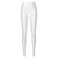 thumbnail image 3 of Pantalones ajustados sin entrepierna para mujer, lencería Sexy, disfraz brillante, elástico, Color sólido, cinturilla elástica, mallas con entrepierna abierta, 3 of 5