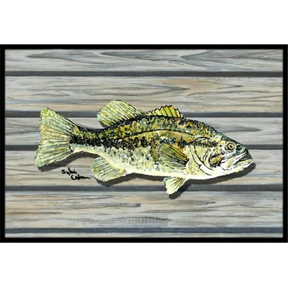 36 x 24 in. Fish Bass Small Mouth Indoor Or Outdoor Doormat