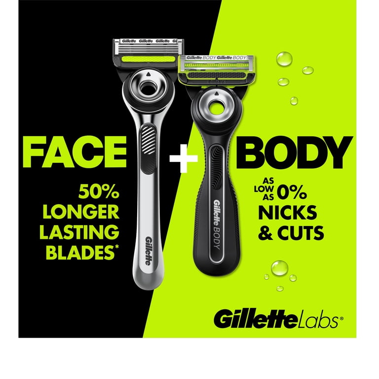 Gillette Labs Body Shaver, Intimate Razor For Men, 5 Count