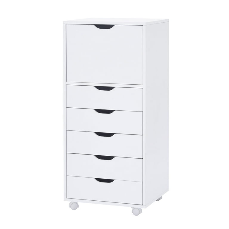 6 Drawer Dresser Tall Dressers for bedroom Kids dresser with Wheels Storage shelves with drawers Small Dresser for Closet Makeup dresser with 180