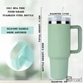 thumbnail image 5 of 40oz Stainless Steel Tumbler With Handle And Straw, Double Wall Vacuum Insulated Travel Mug, Leak-Proof Cup Keeps Drinks Hot/Cold For Hours, Large Capacity For Car & Outdoor Use,1-1200ML  40oz,funny, 5 of 21