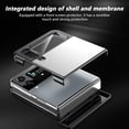 thumbnail image 2 of Magnetic for Samsung Galaxy Z Flip 4 Case with Ring Holder, [Hinge Protection] Built in Screen Protector & Camera Protection Slim Thin Hard PC Kickstand Shockproof Protective Case, Silver, 2 of 14