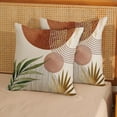 thumbnail image 5 of Burnt Orange Boho Pillow Covers 20x20 Inch 2 Pcs Mid Century Modern Abstract Summer Outdoor Decor Throw Pillows Tropical Leaf Farmhouse Decoration Pillowcase Linen Cushion Cover for Couch Sofa, 5 of 6