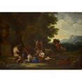 thumbnail image 3 of Anonymous 14x11 Black Modern Framed Museum Art Print Titled - Bacchanal Scene, 3 of 5