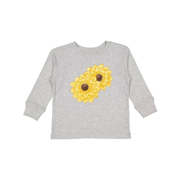 Inktastic Yellow Sunflowers Boys or Girls Long Sleeve Toddler T-Shirt