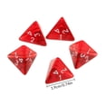 thumbnail image 4 of Paquete de 5 Dados Gem Muti Sided D4 Count Surtido para Suministros de Juegos D , Rojo, 4 of 8