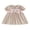 Khaki, variant on BemeyourBBs Toddler Baby Girl Thanksgiving Dress Outfit Baby Girls Summer Fall Smocked Dress Clothes Cute Turkey Embroidery Puff Short Sleeve Doll Collar Plaid Giangham Dress