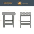 thumbnail image 3 of ACEGOSES Patio Side Table, Adirondack Outdoor HIPS Weather-Proof Square End Table, Light Gray, 3 of 6