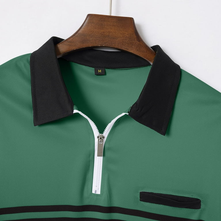 Huresd Men's Golf Polo Shirts Short Sleeve Collar Tennis
