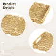 thumbnail image 3 of 14 Pcs Apricot Scalloped Edge Imitation Rattan Tray Basket, 14 x 9.8 x 1.8 in / 35.5 x 25 x 4.5 cm Medium Size Hand Woven Decorative Trays for Desktop Snack, Fruit Storage and Serving, 3 of 5
