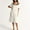 Beige, variant on Sling Womens Nightgowns Lace Short Sleeve Polka Dot House Dress Off The Shoulder Comfy Below-The-Knee Womens Loungewear