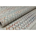 thumbnail image 6 of Mason Brooks Ryder KN40A Festive Brilliance Moroccan Tribal White Area Rug, 2'6" x 8', 6 of 9