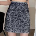 thumbnail image 2 of WTXUE Jupe à Sequins, Jupe Courte Décontractée Ajustée Taille Haute à Sequins pour Femmes, Gris m, 2 of 4