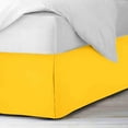 thumbnail image 3 of Soft & Durable 600-Thread Count PIMA Cotton Bed Skirt, Pleated, 20" Drop – 1-PC California Queen (60" x 84") Size, Dust Ruffle/Bed Skirt, California Queen, Solid Yellow, 3 of 5