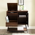 thumbnail image 2 of Bonnie 30" Record Player Accent Cabinet in Solid Black/Dark Walnut, 2 of 7