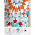 thumbnail image 6 of Sheer Curtains 54 Inch Length 2 Panels Set for Kitchen, Colorful Boho Geometric Semi Sheer Curtains for Windows, Bohemian Ethnic Abstract Art Voile Window Treatments Rod Pocket Curtain, 6 of 7