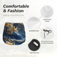 thumbnail image 6 of Lsque Golden Fantasy Landscape Printed Women's Running Shorts with Liner Pockets,Elastic Quick Dry Workout Athletic Gym Yoga Shorts,Womens High Waist Shorts-Medium, 6 of 9