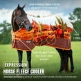 thumbnail image 3 of Jeffers Expression Fleece Horse Cooler, Standard Neck, 66", Cattle Drive Pattern, 3 of 8