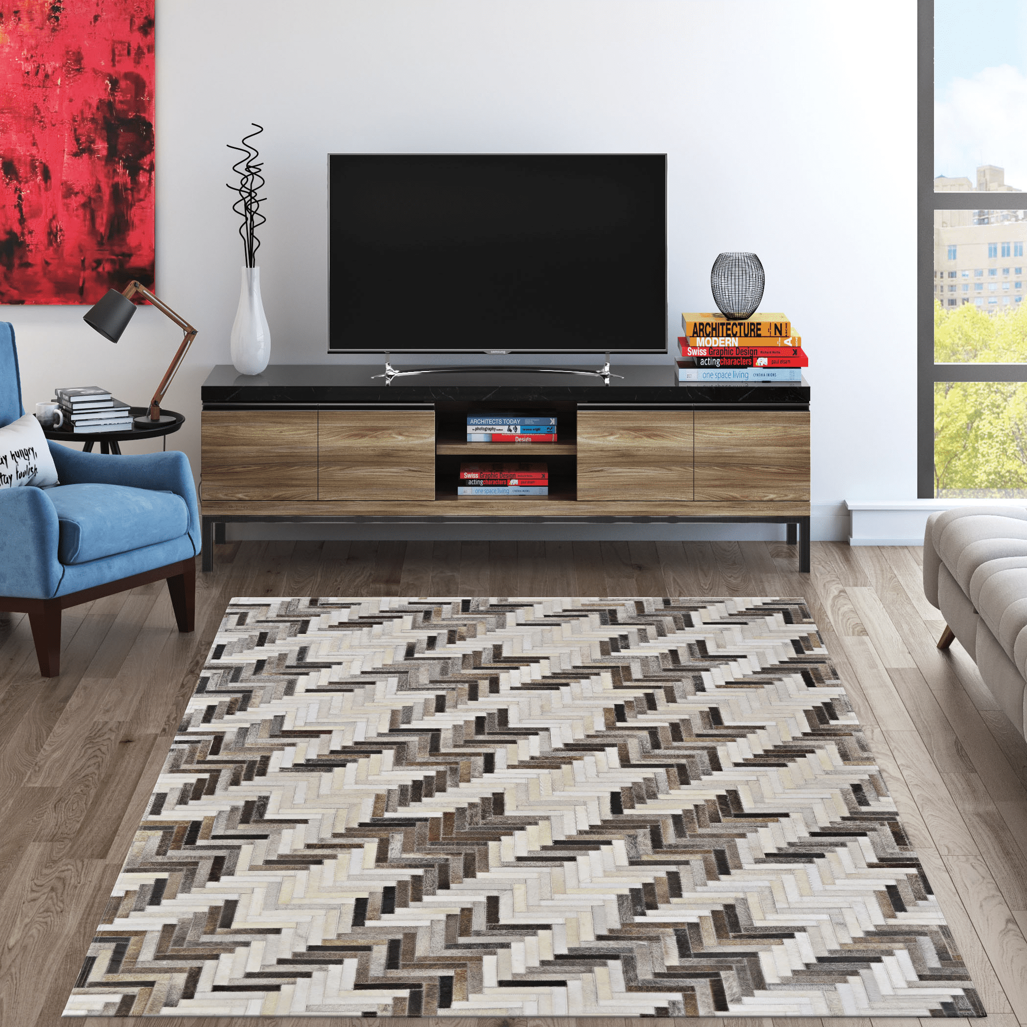 Couristan Chalet Freeform Cappucino Area Rug, 8' x 11'4"