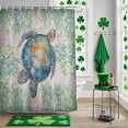 thumbnail image 5 of Shower Curtain, Vintage Sea Turtles Watergrass Waterproof Shower Curtain Set with Hooks for Bathroom Showers,Stalls and Bathtubs,60x72In Animal Plants on Linen, 5 of 9