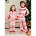 thumbnail image 3 of WIBACKER Kids Christmas Snowflake Pajamas Long Sleeve Holiday Pjs Set Toddler Boys Girls Xmas Jammies 2-14 Years, 3 of 12