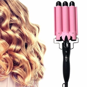 3 Crampon de cheveux tube, Curling en céramique de fer cheveux Courroie de chauffage rapide