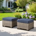 thumbnail image 6 of Ovios 9 Pieces Outdoor Patio Sectional Furniture with 54" Gas Propane Fire Pit Table All-Weather Rattan Wicker Conversation Set with Swivel Glider Rocking Chair for Backyard, 6 of 10