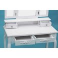 thumbnail image 4 of ViscoLogic Ensemble de Coiffeuse en Bois Réglable avec Miroir et Tabouret Finition Blanche, 4 of 5