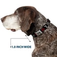 thumbnail image 6 of Paramount Network Pet Collar, Dog Collar Metal Seatbelt Buckle, Yellowstone Dutton Ranch 1886 Icons Black White Red, 13 to 17 Inches 1.5 Inch Wide, 6 of 8