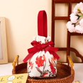 thumbnail image 1 of Wedding Candy Bag Portable Drawstring Party Gift Goodie Candy Packing Bag Creative Floral Handheld Canvas Gift Storage Bag, 1 of 4