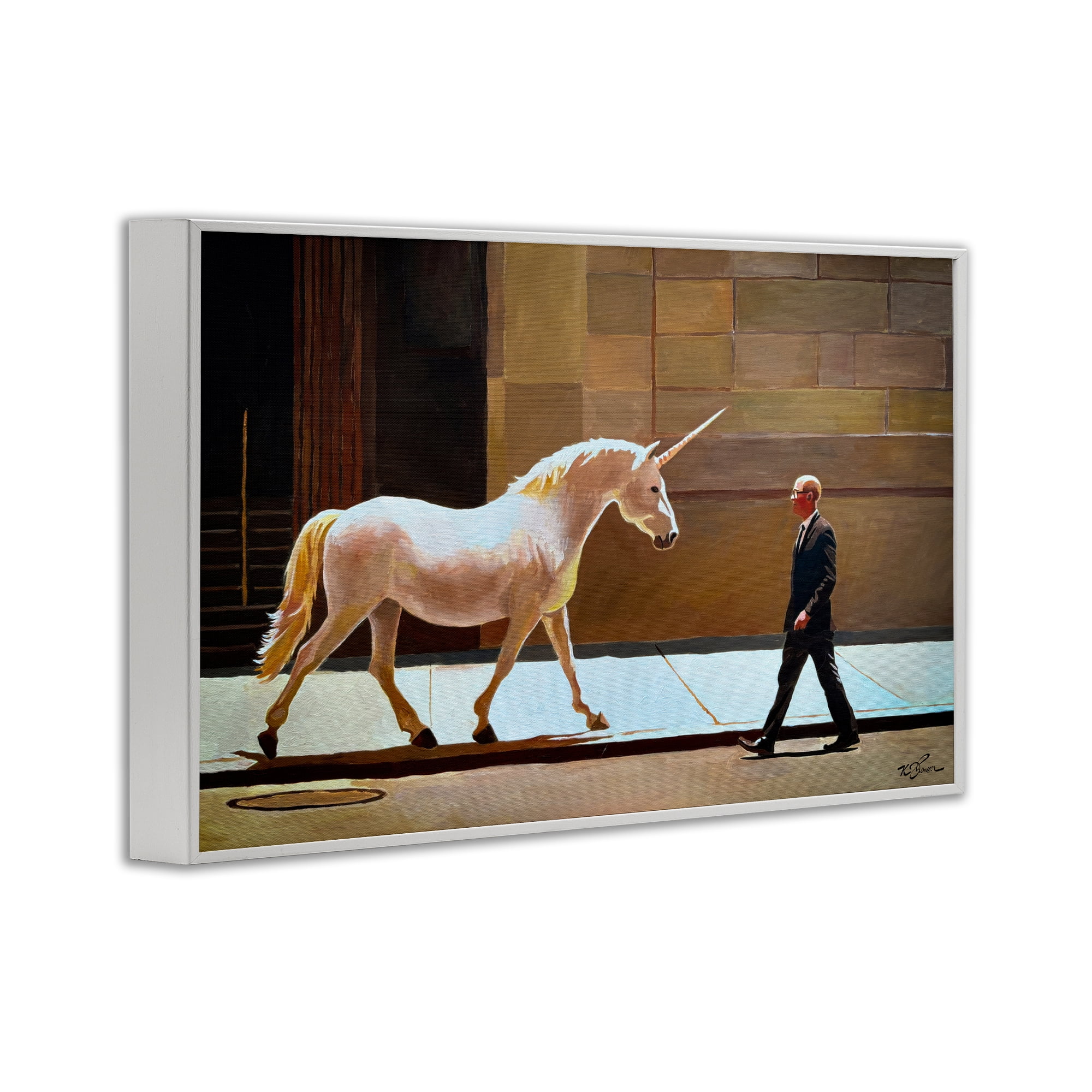 The Exception Proves The Rule White Framed Giclee Art, design by Keith Thomson