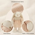 thumbnail image 5 of 19.7in Large Rabbit Plush Toy, Oversized Stuffed Bunny for Comfort, Soft Decorative Animal Doll for Living Room, Giant Huggable Plushie, Beige, 5 of 7