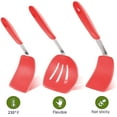 thumbnail image 2 of G-WELL Silicone Non-Stick Heat -Resistant Kitchen Cooking Spatula/Turners(Set of 4, Red), 2 of 7