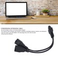 thumbnail image 4 of IEC 320 C6 MASCULino A Dual Adaptador de Divisor Femenino de 5-15p, Retardante de la Llama del Cable de Extensión Resistente Al Calor para Las Lámparas de Mesa de La Portátil, 4 of 7
