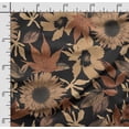 thumbnail image 2 of Soimoi Florals Print, Silk Fabric, Decor Sewing Fabric by The Yard 42 Inch Wide,Decorative Fabric for Shirts Suits Ties, Black, 2 of 5