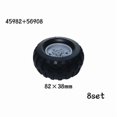 thumbnail image 1 of MOC Technical Tire Wheel Cross Hole Set Motorcycle Tyre & Rim Car Truck Wheels Hub Bricks Construction Building Blocks 45982-56908-8set, 1 of 6
