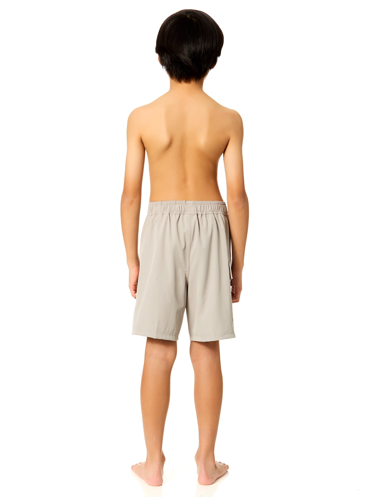 Rugged Shark Boys 6" Inseam Swim Trunks, Sizes 4-18