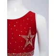thumbnail image 5 of Sholeno Kids Girls Sparkle Sports Bra Criss Cross Back Gymnastics Yoga Tank Vest Ballet Dance Tops Bralette Burgundy 6, 5 of 5