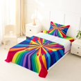 thumbnail image 3 of Manfei Ink Rainbow Twin Sheets, Graffiti Butterfly Bedding, Red Navy, 3-Piece, 1 Flat Sheet, 1 Fitted Sheet and 1 Pillowcase, 3 of 6
