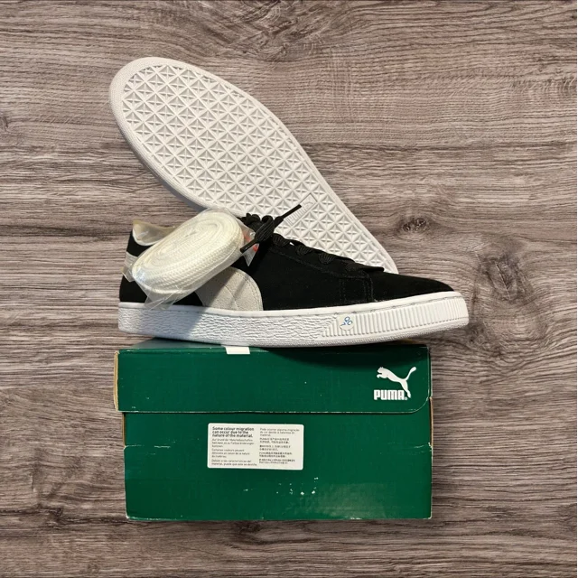 NEW Men’s 13 PU & MA Men's Suede Classic XXI Black Sneakers DAMAGED BOX