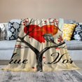 thumbnail image 2 of Orinice Bird Tree Love Warm Lightweight Blanket Soft Fleece Blankets for All Seasons - Decorative Throw Blanket for Living Rooms, Sofa, Office - Cow Gifts Blanket in Multiple Sizes 40x50in, 2 of 6